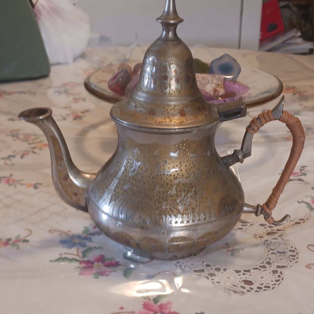 Ornate Metal Teapot